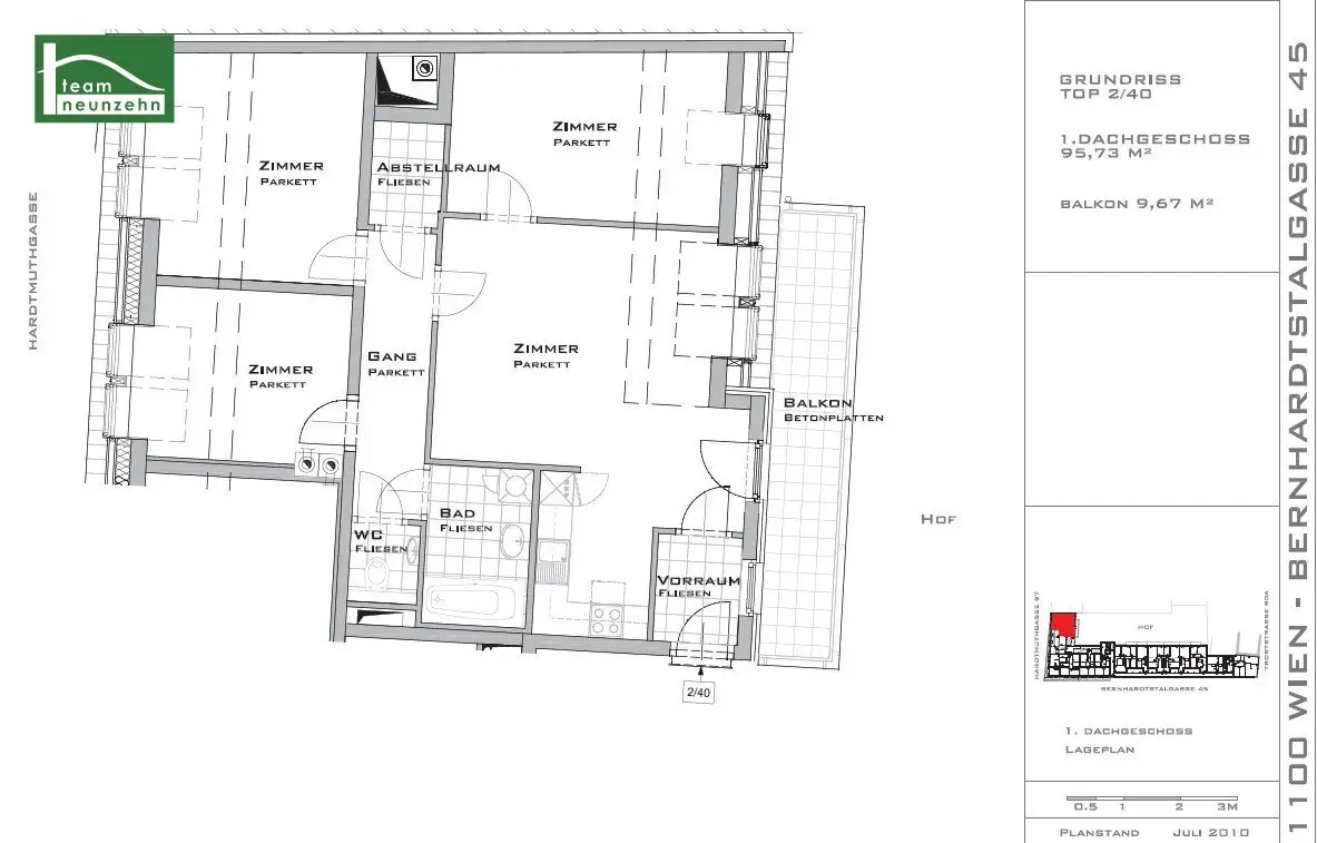 Idyllische 4-Zimmer-Wohnung mit Balkon in Innenhofruhelage – ab Oktober bezugsbereit!
