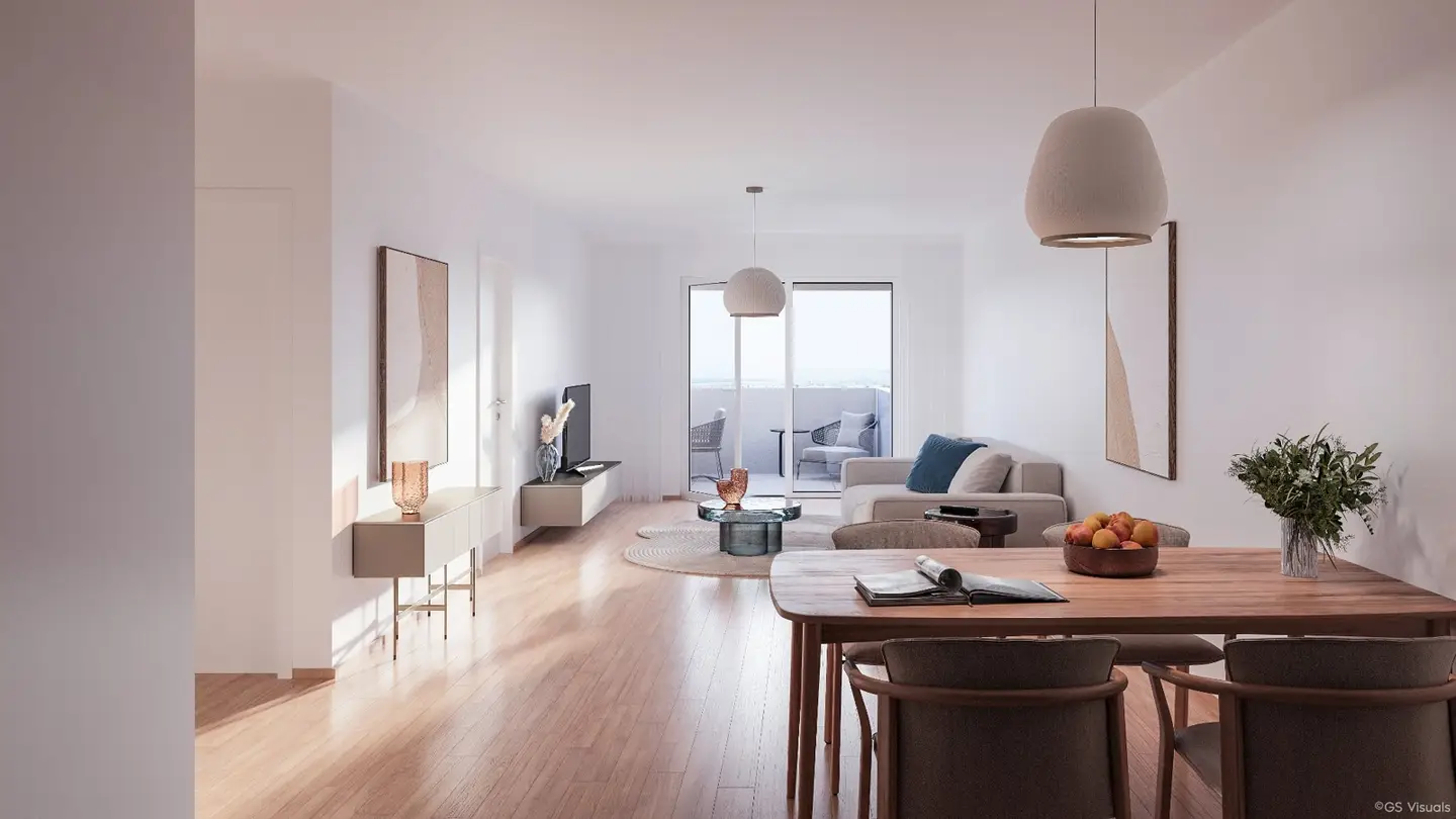 Helle Wohnung mit Balkon Terrasse und Fußbodenheizung