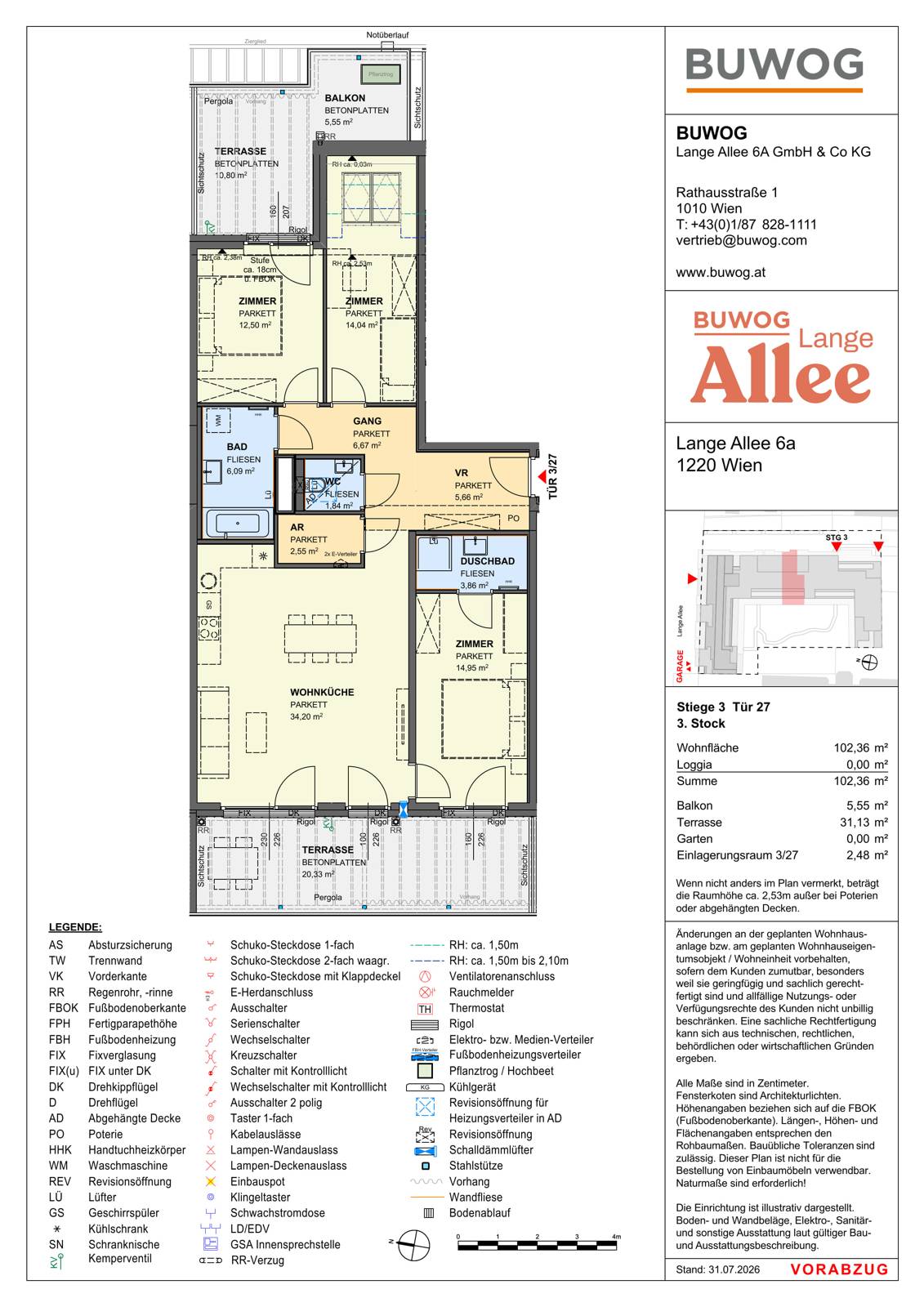 Apartment in new build near Alte Donau with green courtyard