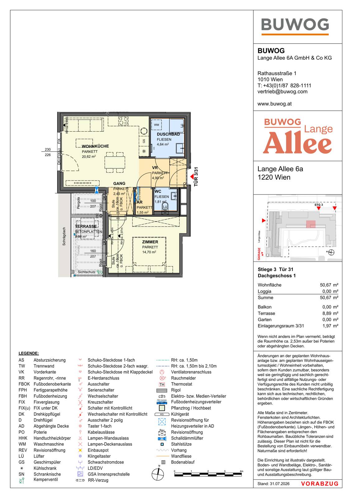 Bright new build Dachgeschosswohnung close to Alte Donau