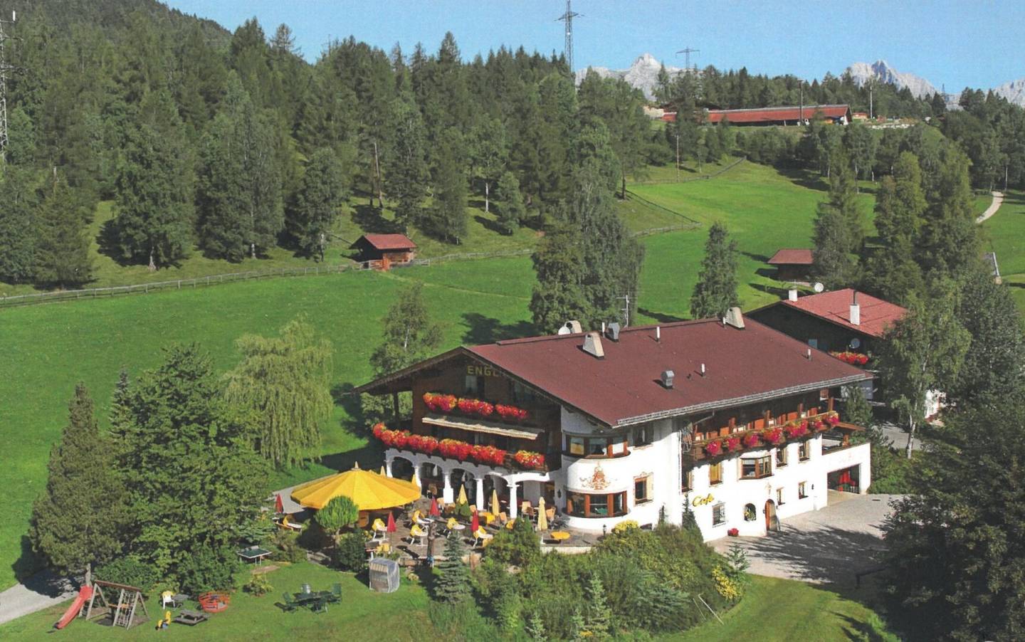The charming Café Englhof with sun terrace