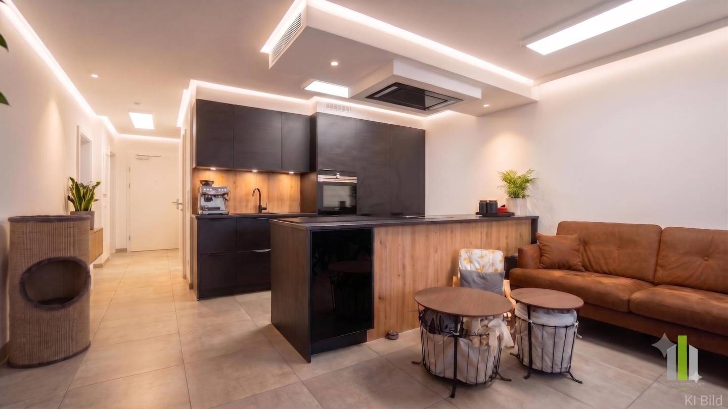 Family friendly apartment with private garden and underground parking