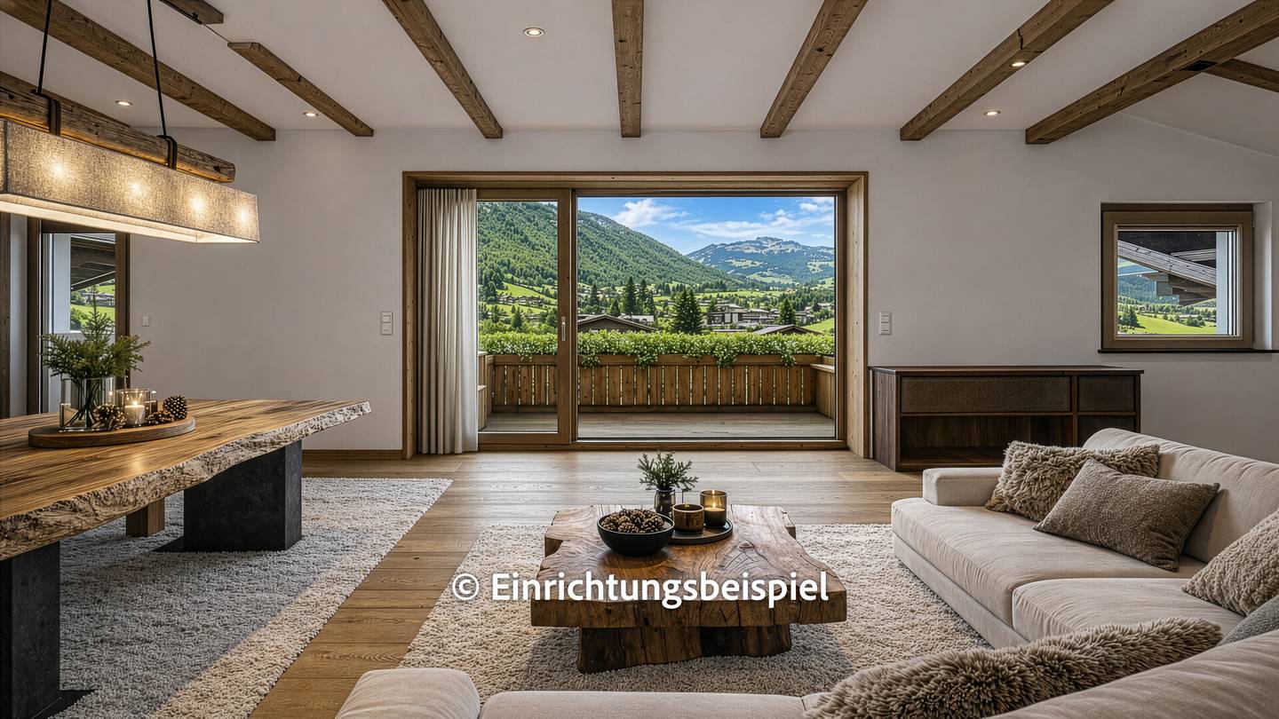 Dachgeschosswohnung mit Panoramablick und überdachtem Balkon