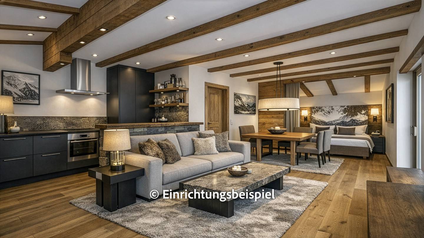 Dachgeschosswohnung mit Panoramablick und überdachtem Balkon