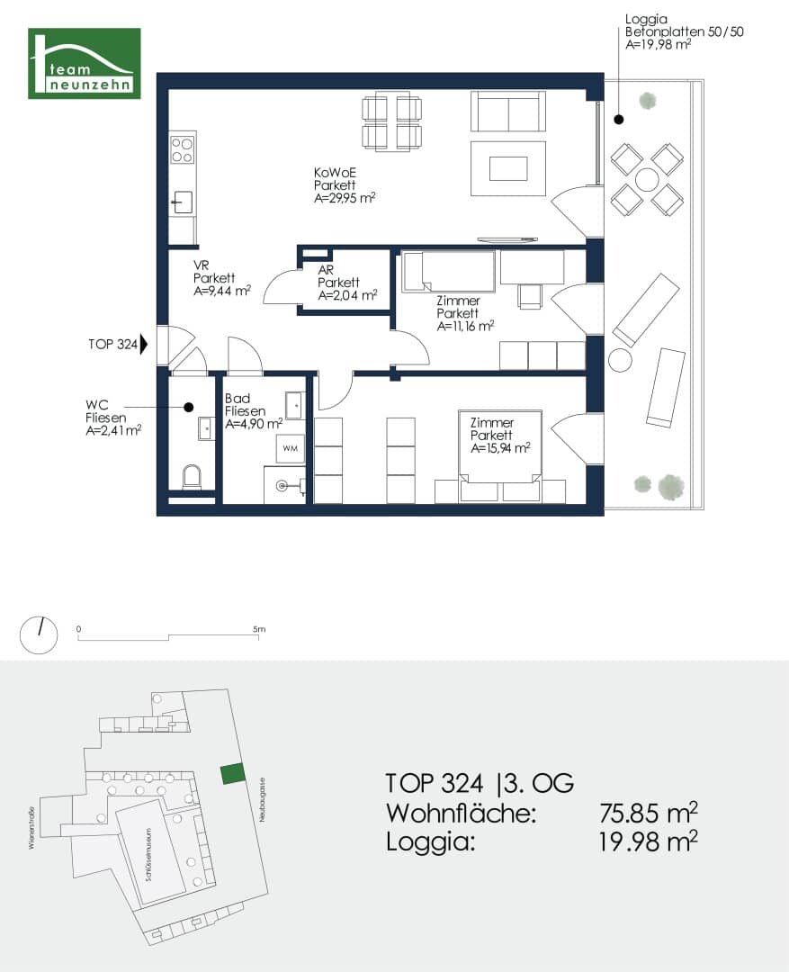 Central and modern - Spacious 3-room apartment with large outdoor area