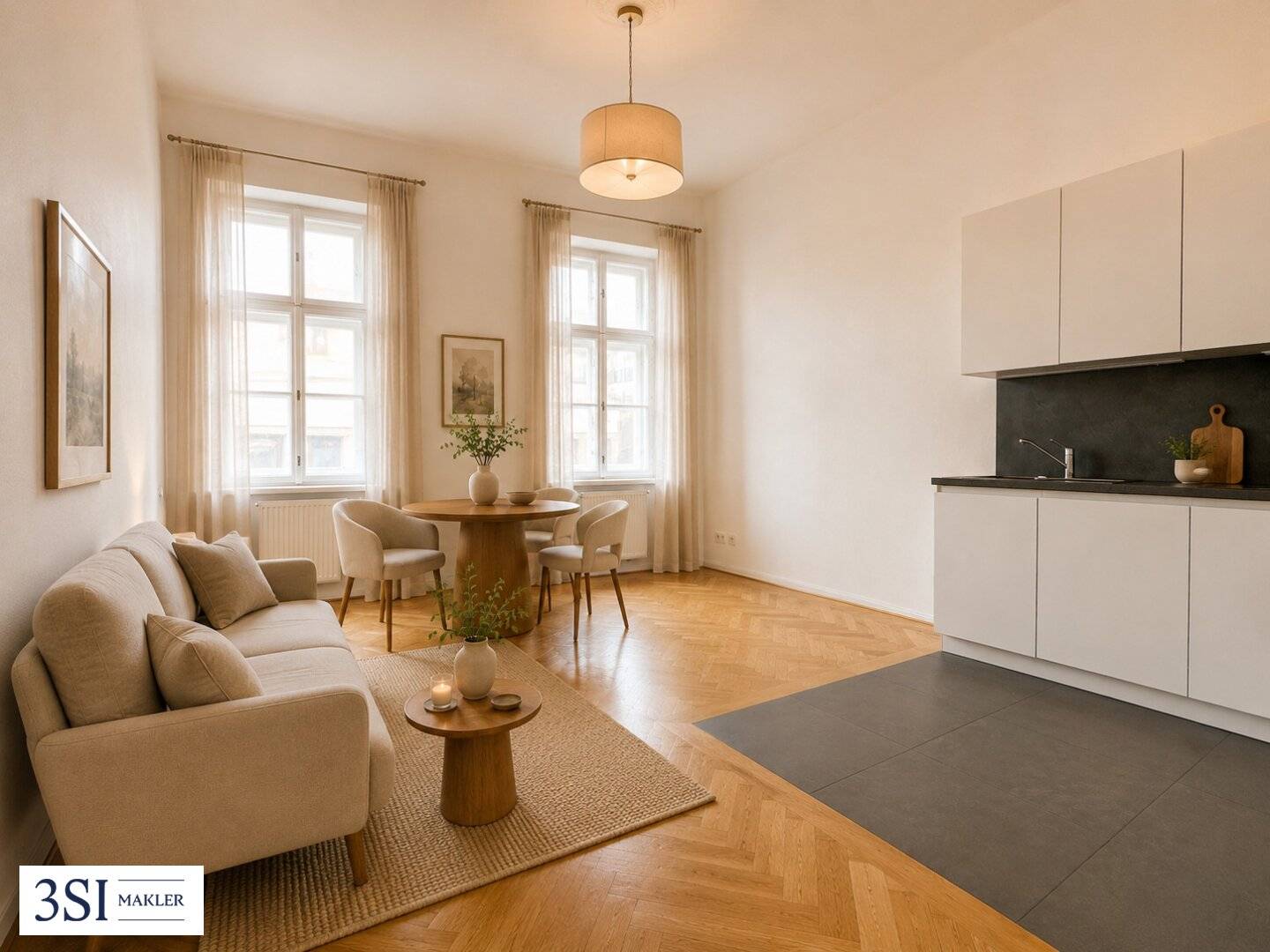 Noble 2-room period apartment in a quiet side street of the 12th district