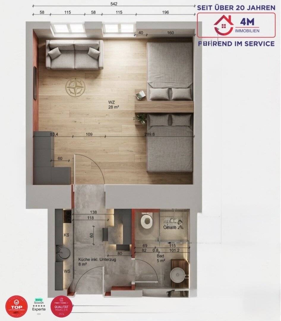 Income property with great yield approx. 8 %