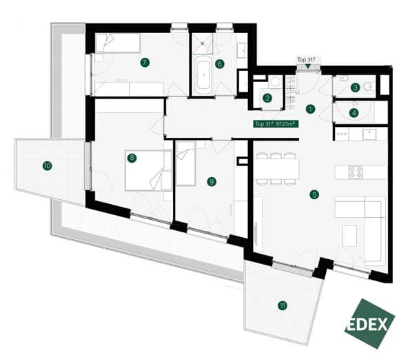Schöne 2-Zimmer-Gartenwohnung in Klosterneuburg