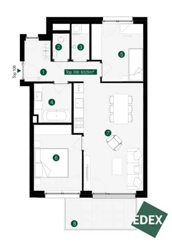 Beautiful 3-room garden apartment in Klosterneuburg