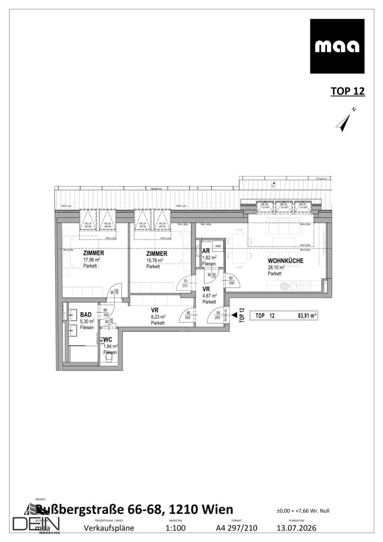 NEW! DREAM 3 ROOM NEW BUILD APARTMENT WITH TOP EQUIPMENT NEAR THE TERMINUS STREBERSDORF!
