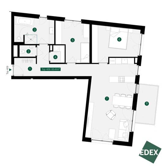 Beautiful 2-room garden apartment in Klosterneuburg