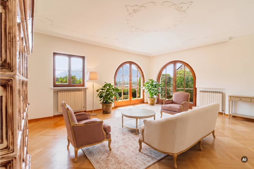 Familienwohnung mit Bergblick und Garten