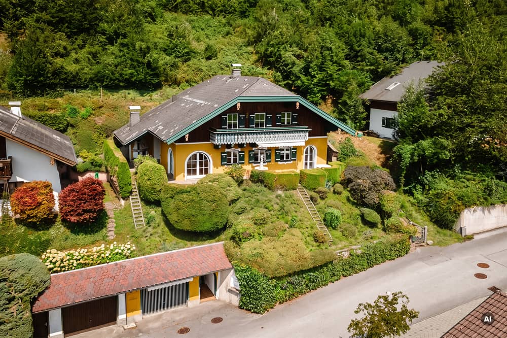 Familienwohnung mit Bergblick und Garten