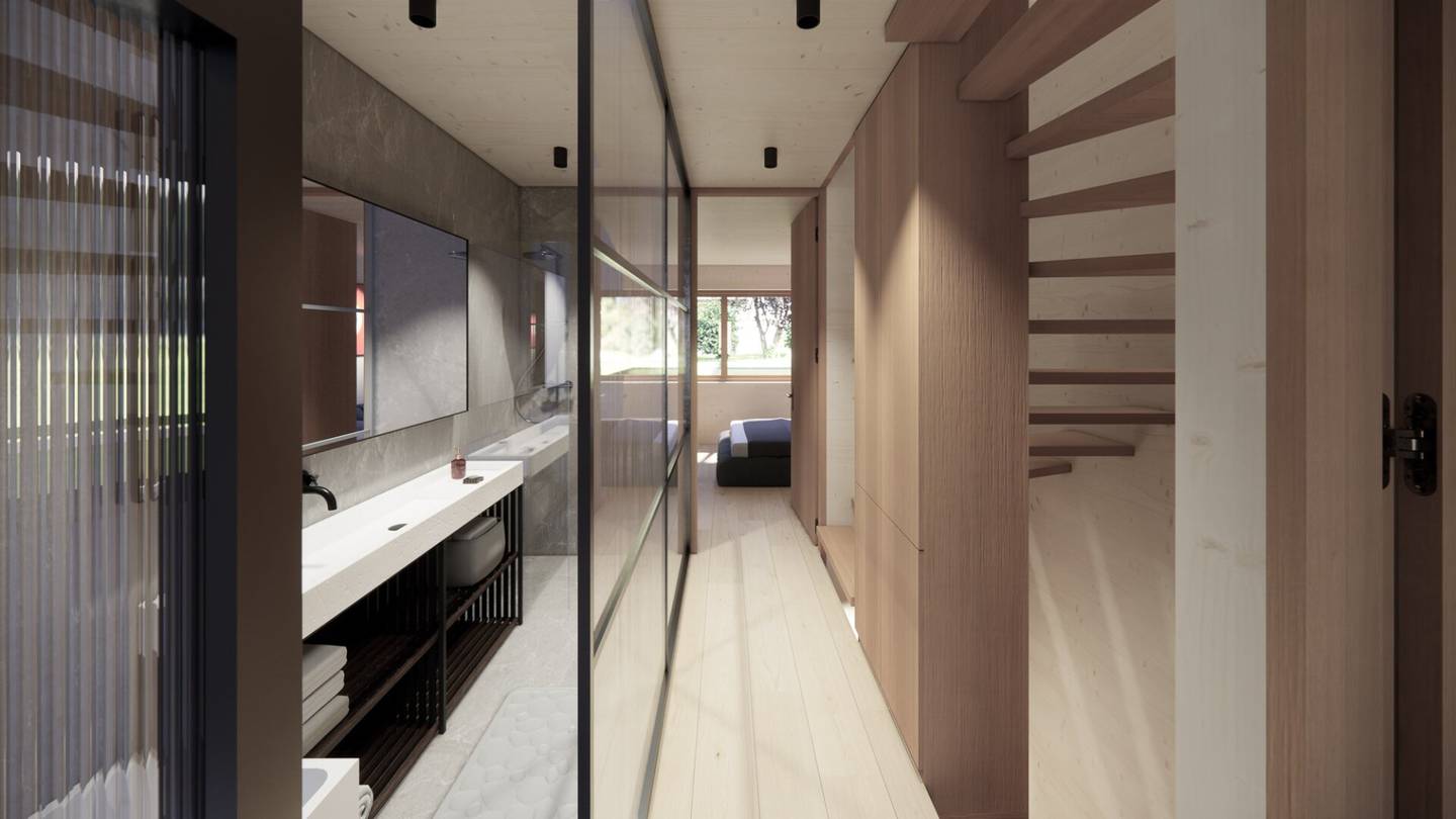 Feldkirch - Tosters, New build - Solid wood corner end terraced house with 102 m², 5 rooms + studio, private cellar and garden - occupancy Autumn 2026