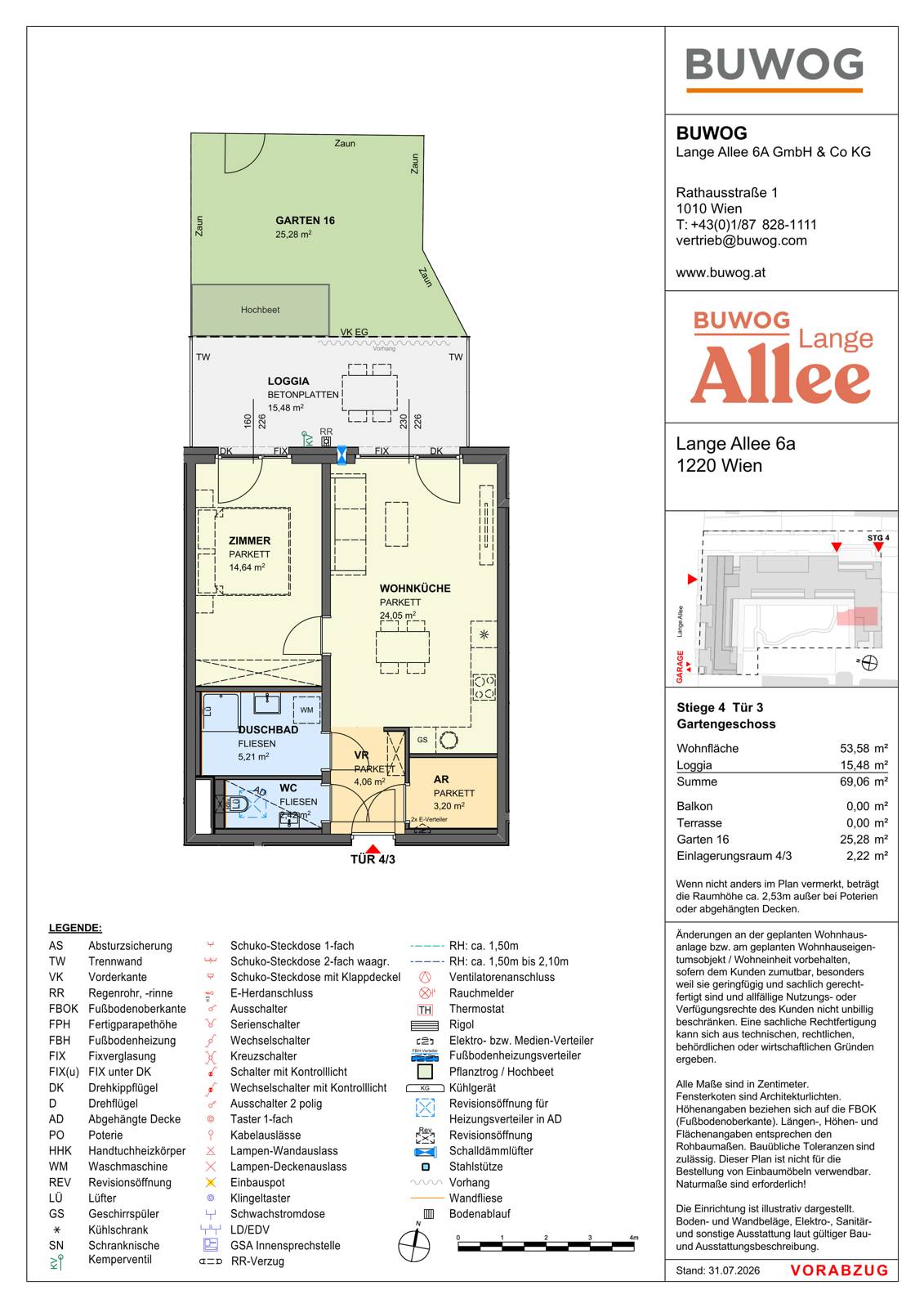 Ground floor apartment with private garden near Alte Donau
