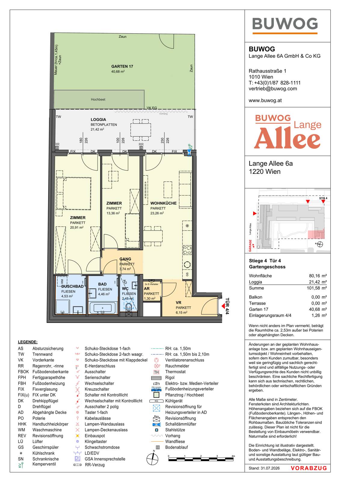 Erdgeschosswohnung with private garden terrace and first occupancy provision free