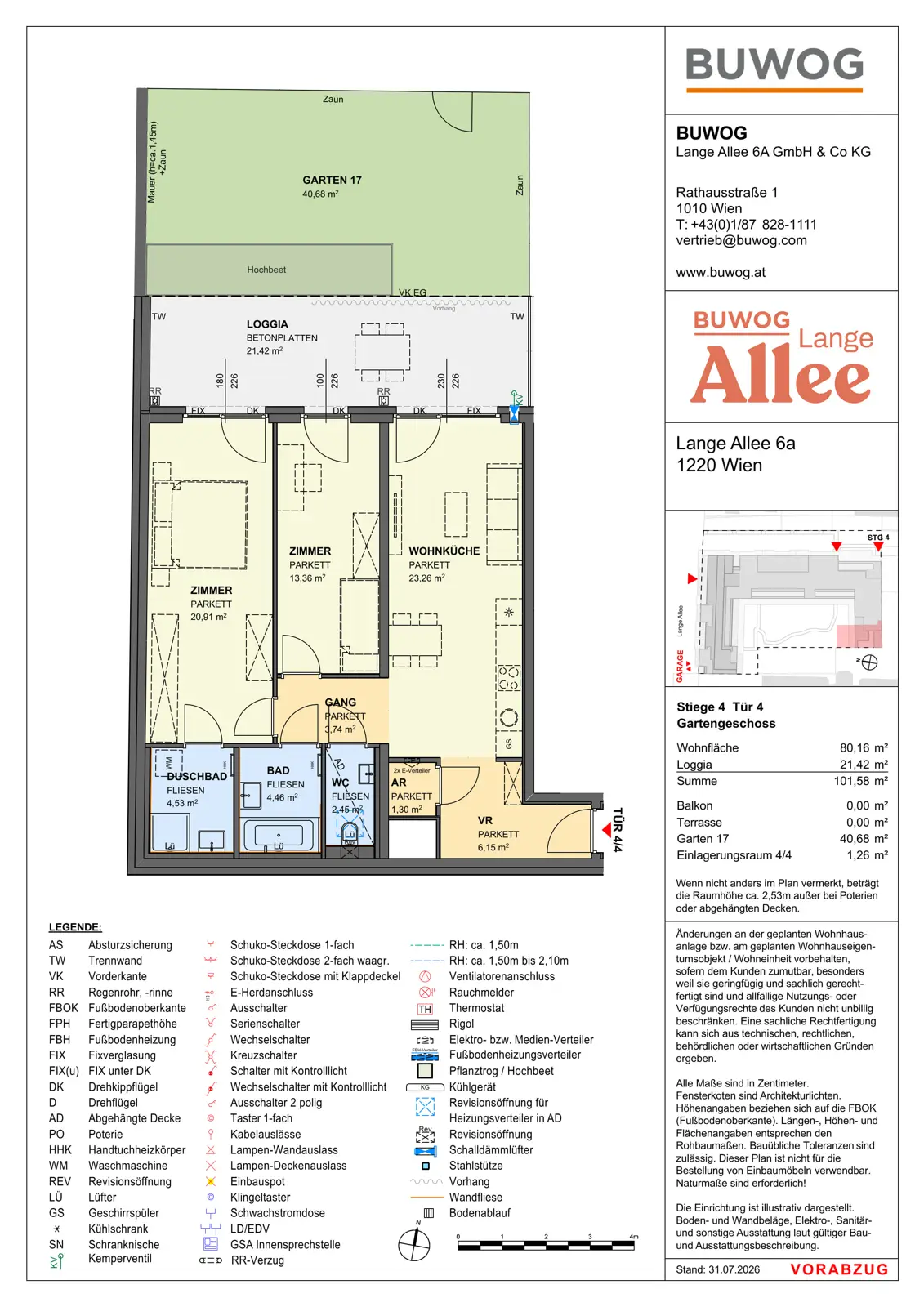 Erdgeschosswohnung with private garden terrace and first occupancy provision free