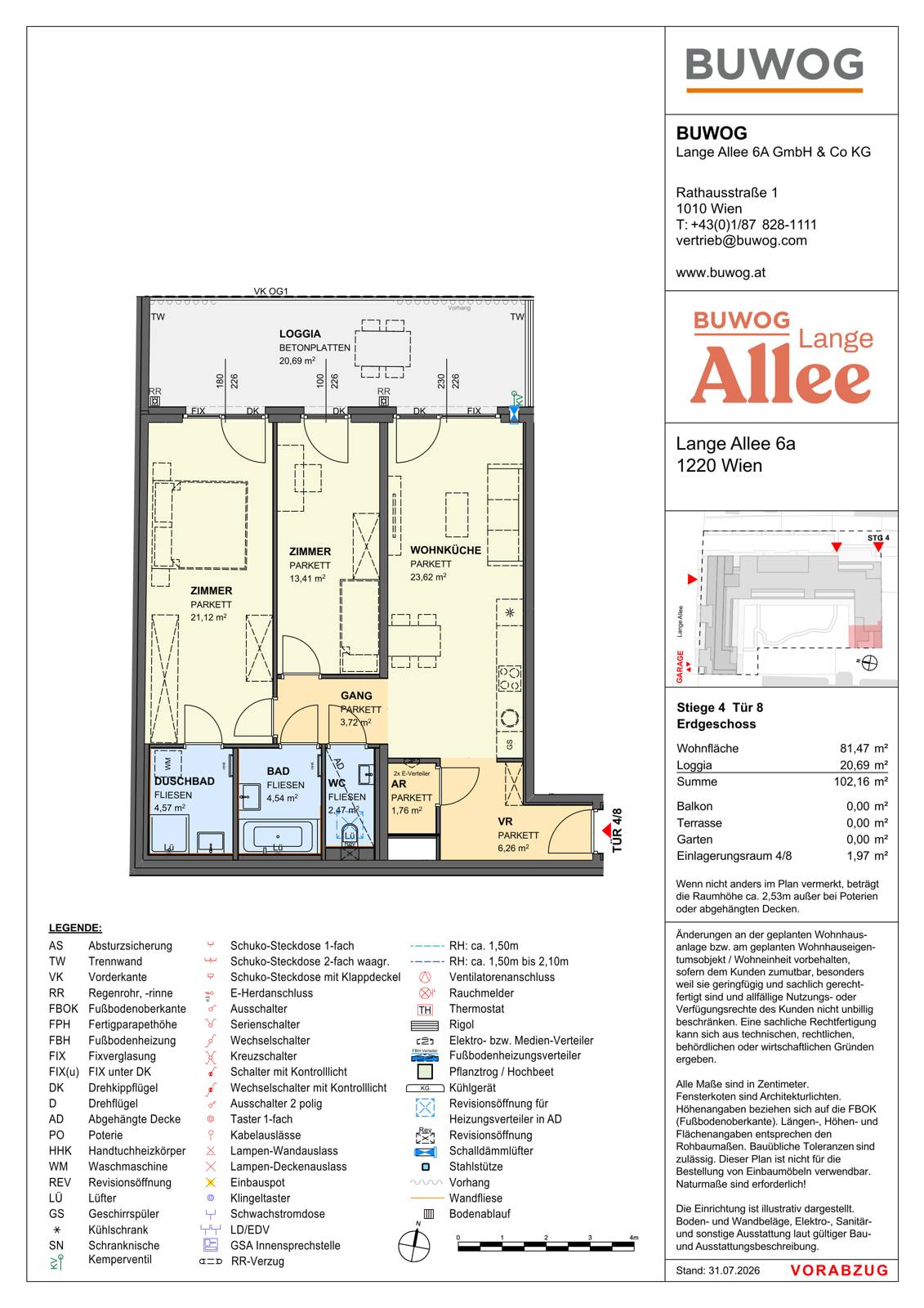 Ground floor apartment in new build near Alte Donau with courtyard