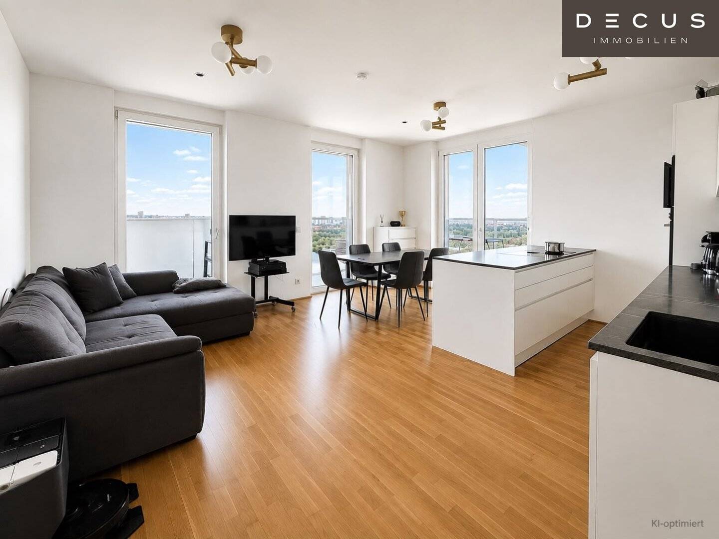 LIVING WITH A WIDE VIEW | EXCLUSIVE 3 ROOMS | WRAPAROUND TERRACE | HIGH-QUALITY DESIGN KITCHEN | RIVER VIEW DANUBE