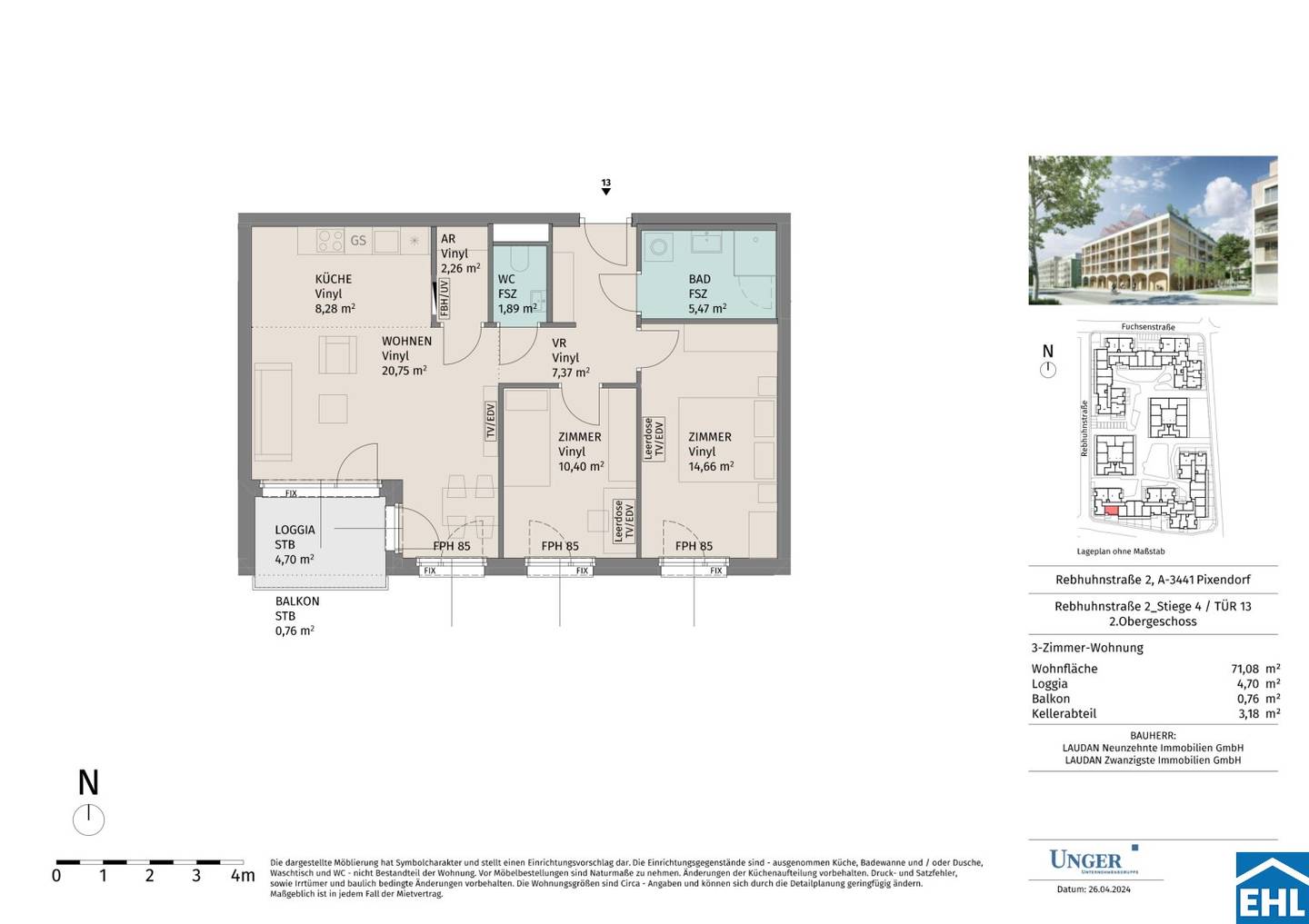 Modern rental apartments in nature: Your new home in Tullnerfeld