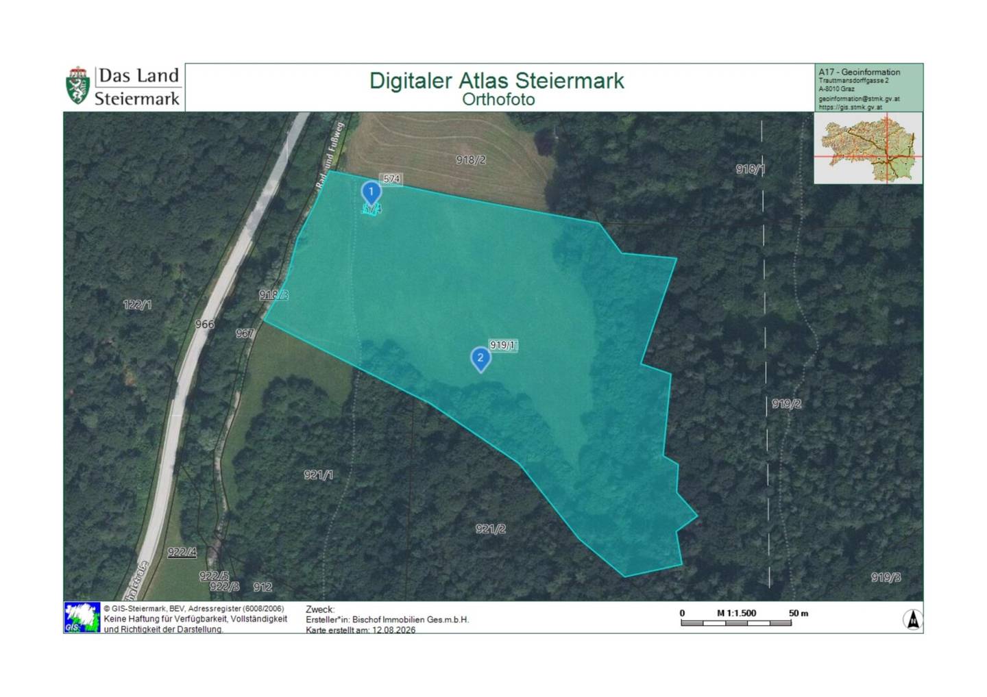2 ha meadow plot with building area