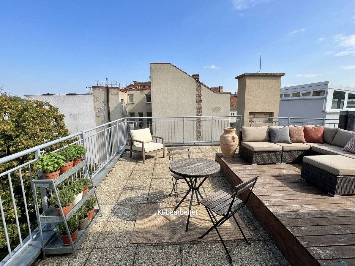 Exclusive maisonette with roof terrace, light-filled, walk-in wardrobe, home office, parking spaces