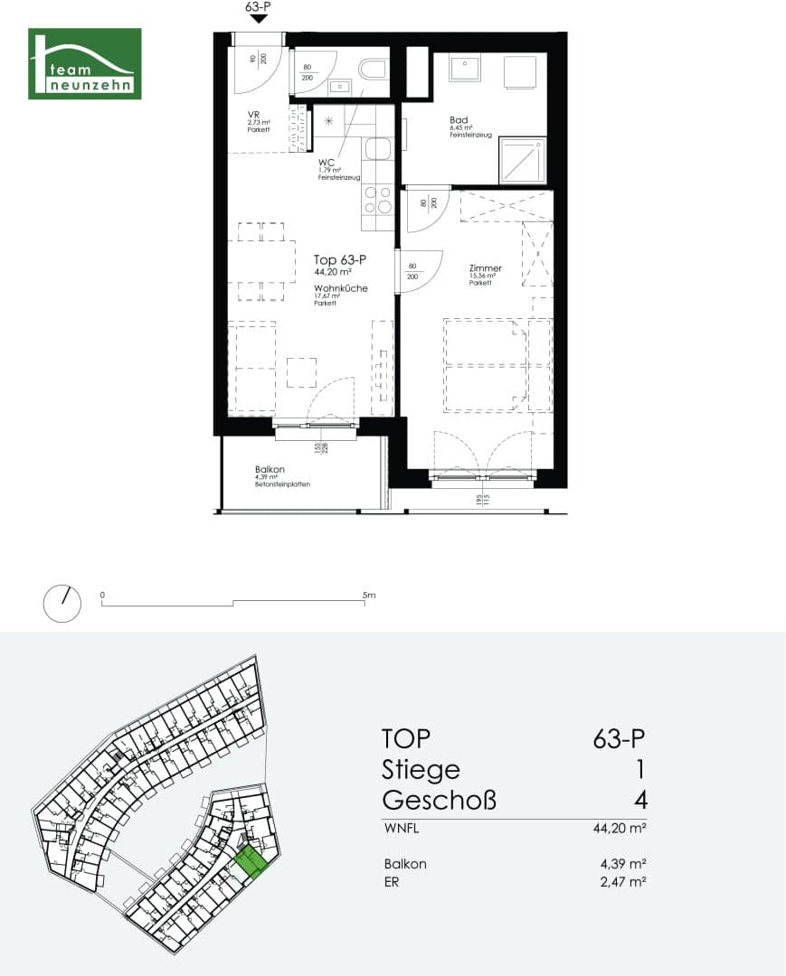Bright 2-room apartment near Alte Donau - available from 01.12.2026
