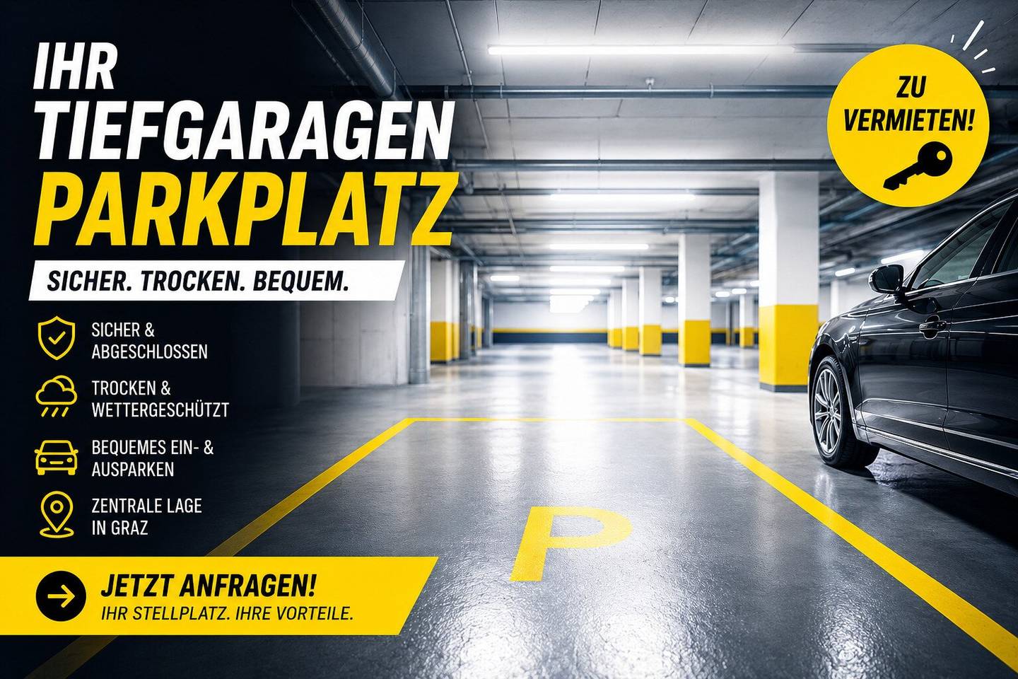 Secure Underground Parking Space in 8020 Graz near Mur