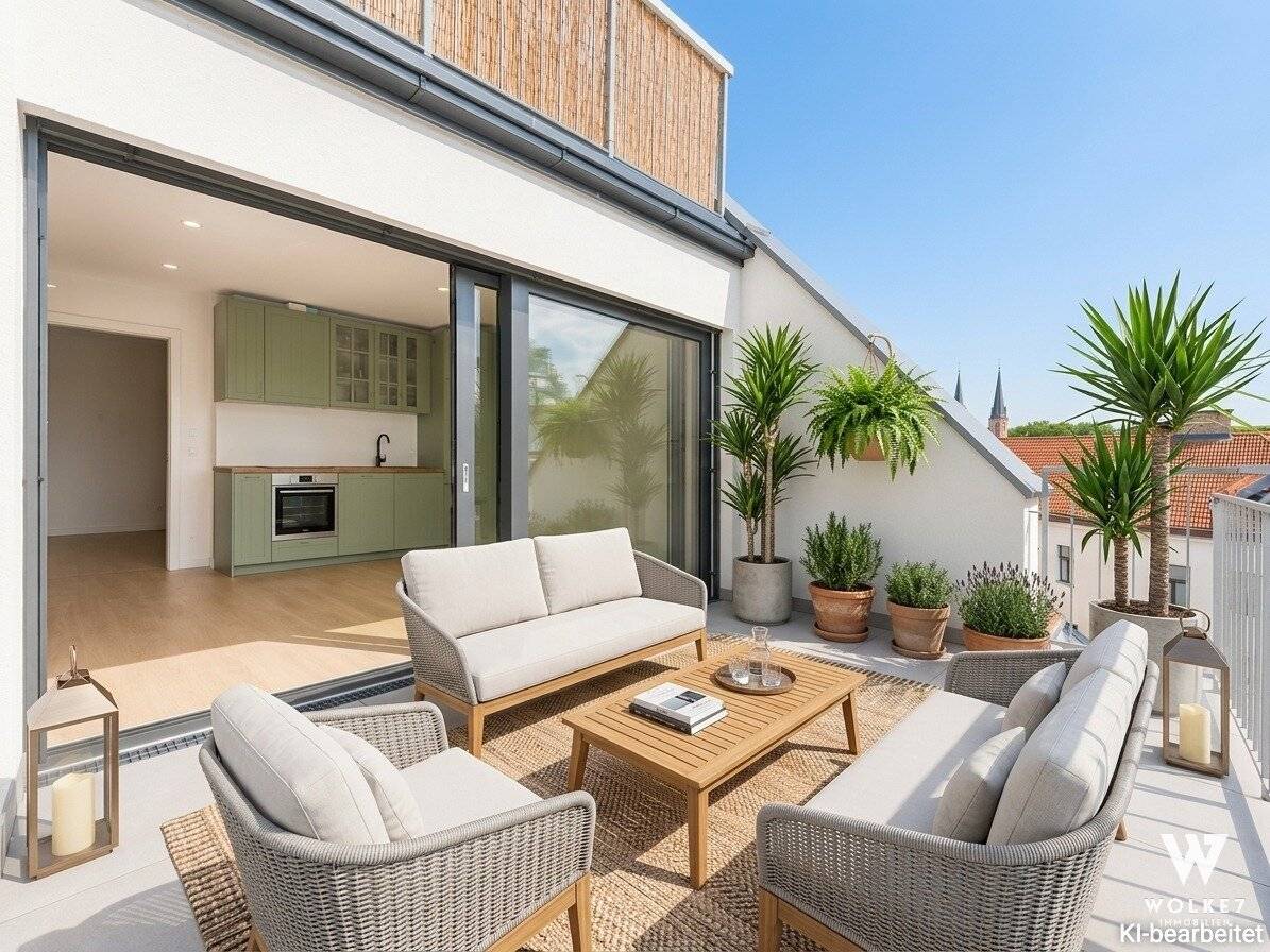 Urban living, relax above the roofs - stylish 2-room gem | spacious west terrace | air conditioning | Wilhelminenberg