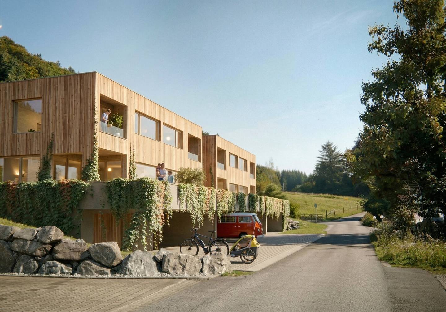 Langen bei Bregenz - Neubau - 6 Zimmer Maisonettewohnung mit 146 m² - Vollholzbauweise, beliebte Wohnlage, Baubeginn erfolgt