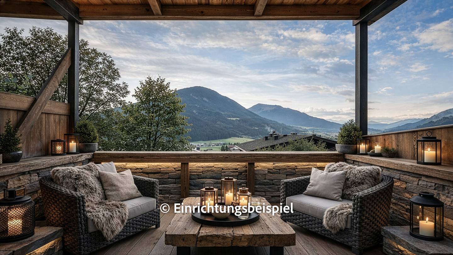 Sunny apartment in quiet hillside location with open mountain view