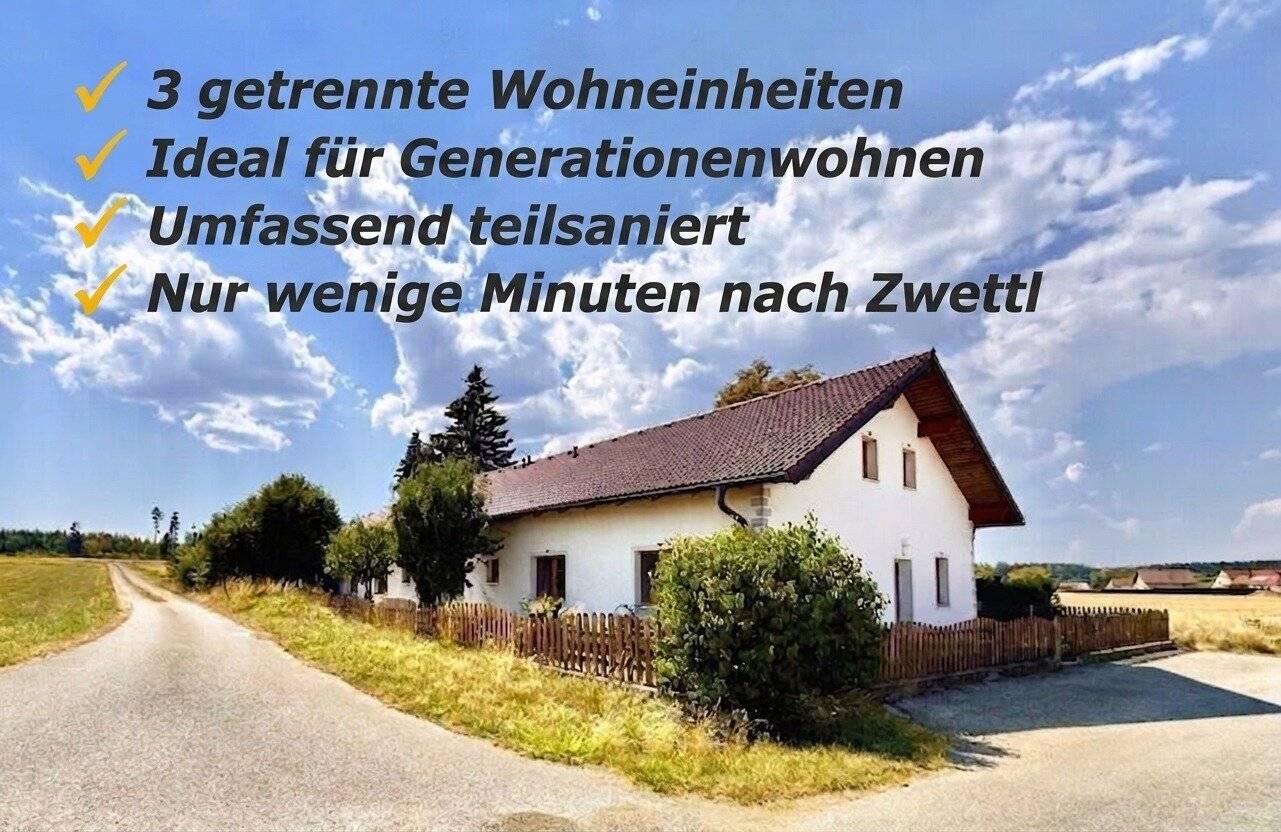 MEHR PLATZ FÜRS LEBEN | Großzügiges Bauernhaus | 3 Wohneinheiten | Teilsaniert | Garten | Terrasse | 4 Garagen