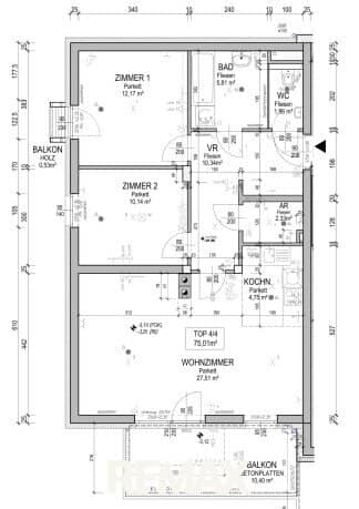 Modern 3-room apartment with green view in Euratsfeld
