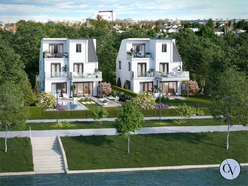 Unique opportunity Villa on own land in first line to the Old Danube - 433m² plot