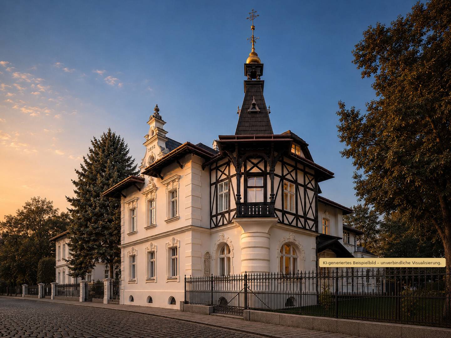 Historic villa with park and approved project Anlegerwohnung