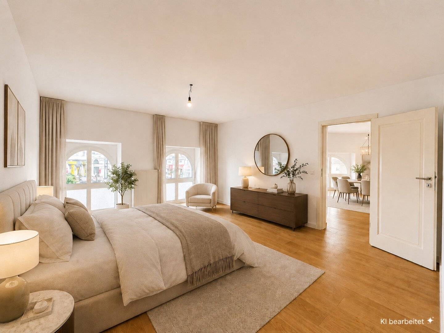 Renovated period apartment on raised ground floor – directly at Augarten, with private lift