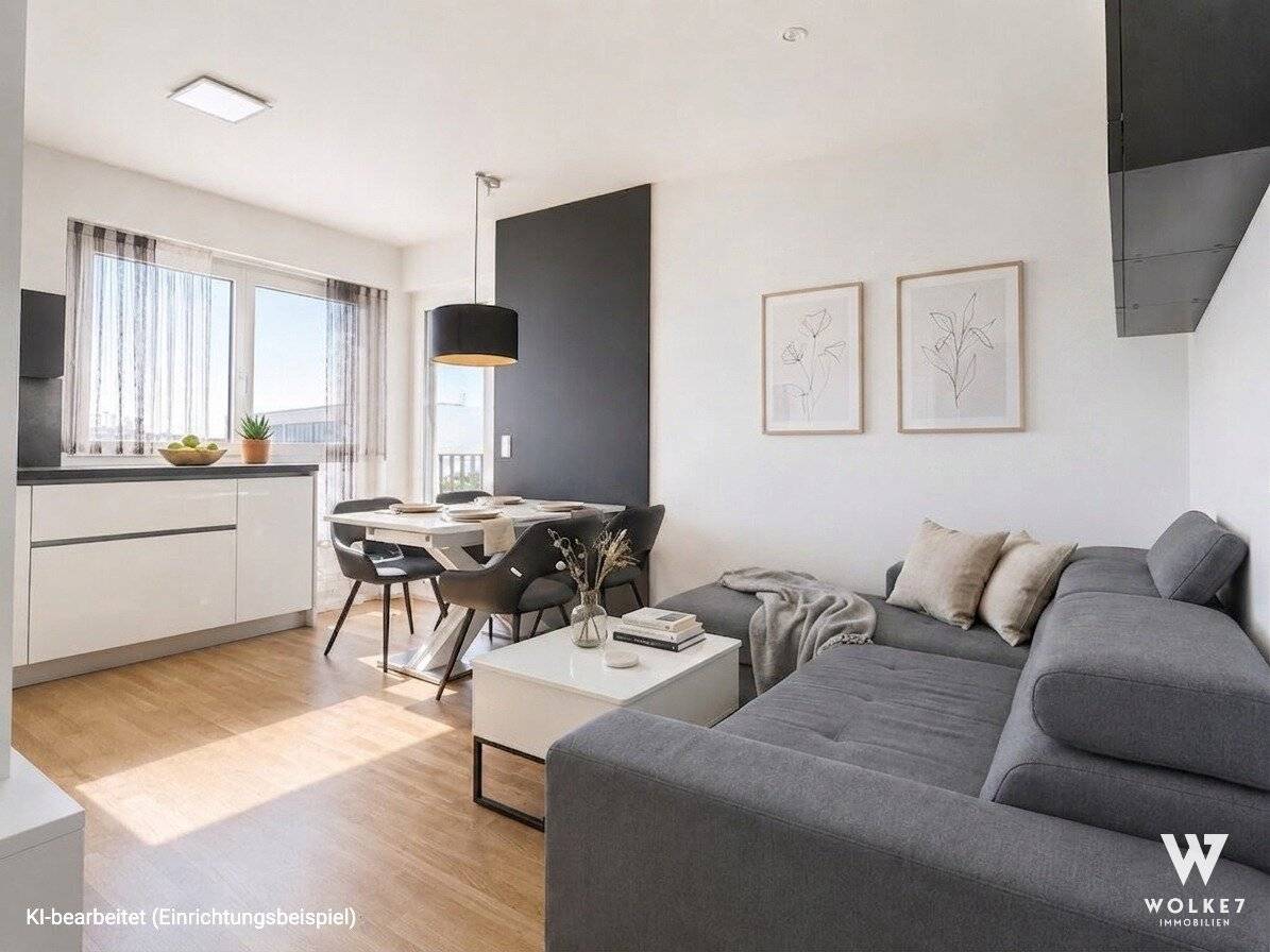 Bright attic apartment with balcony and air conditioning in the south of Vienna