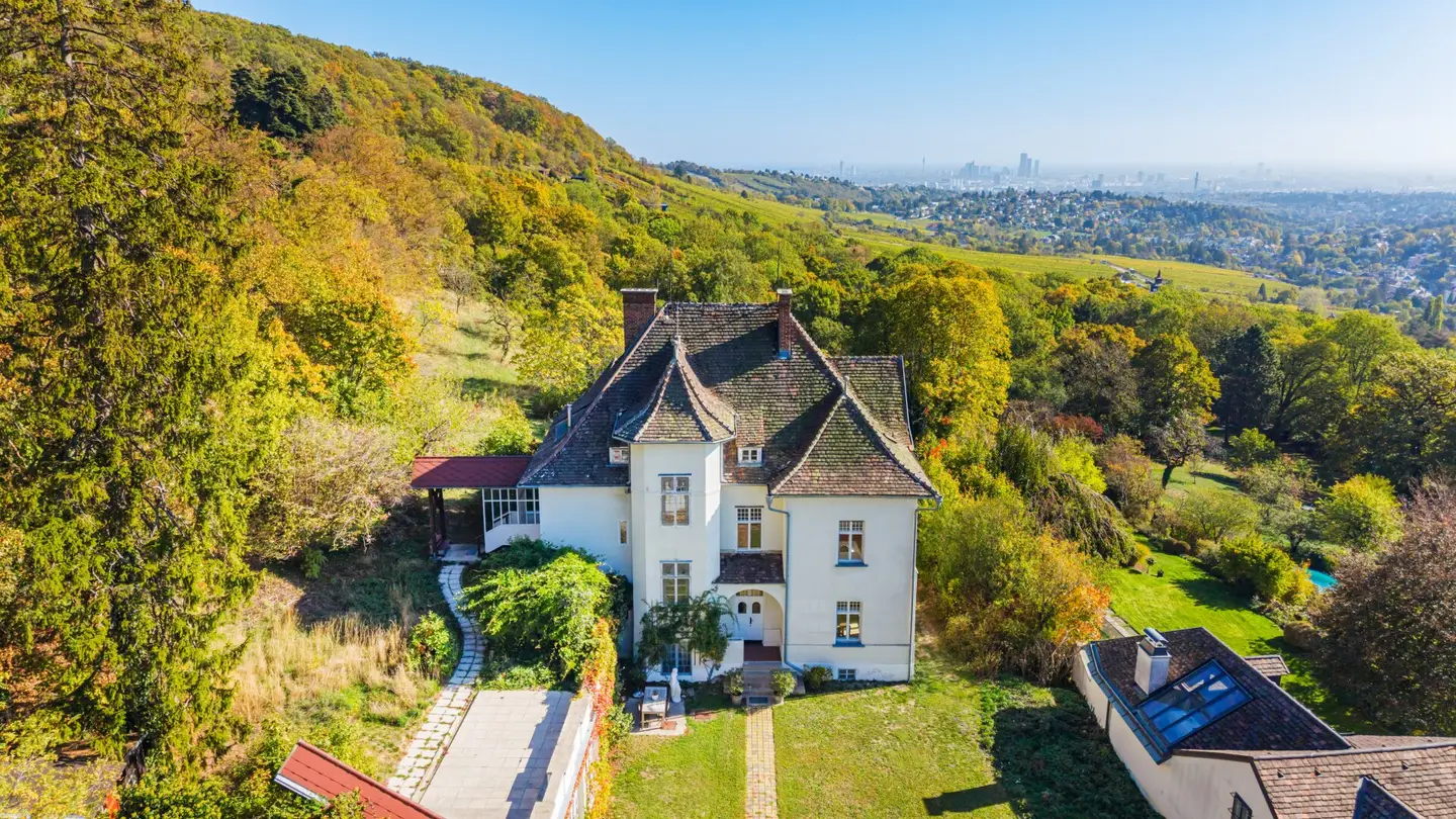 Schlossartiges Anwesen mit Baugenehmigung &amp; atemberaubendem Wienblick