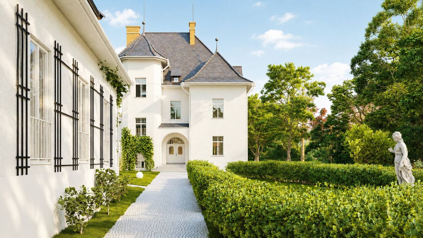 Schlossartiges Anwesen mit Baugenehmigung &amp; atemberaubendem Wienblick