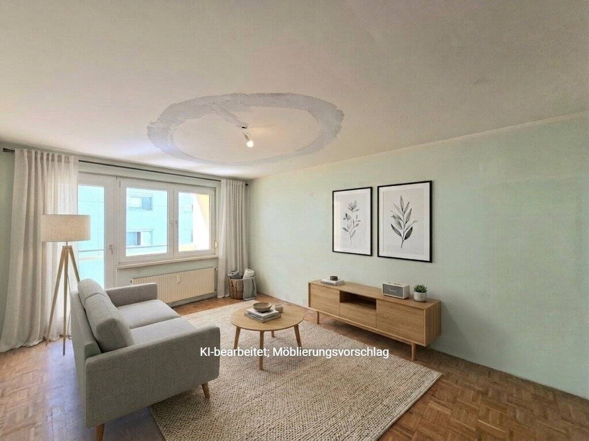 Commission-free from the owner! Great unrenovated 3-room apartment with loggia near Hanusch Hospital