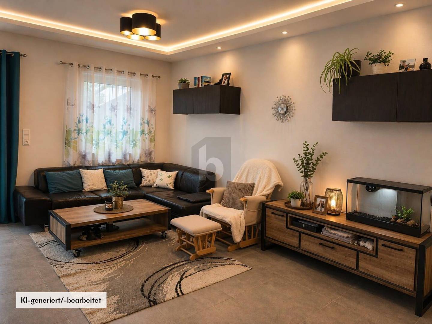 Bright family apartment with large garden by the forest edge