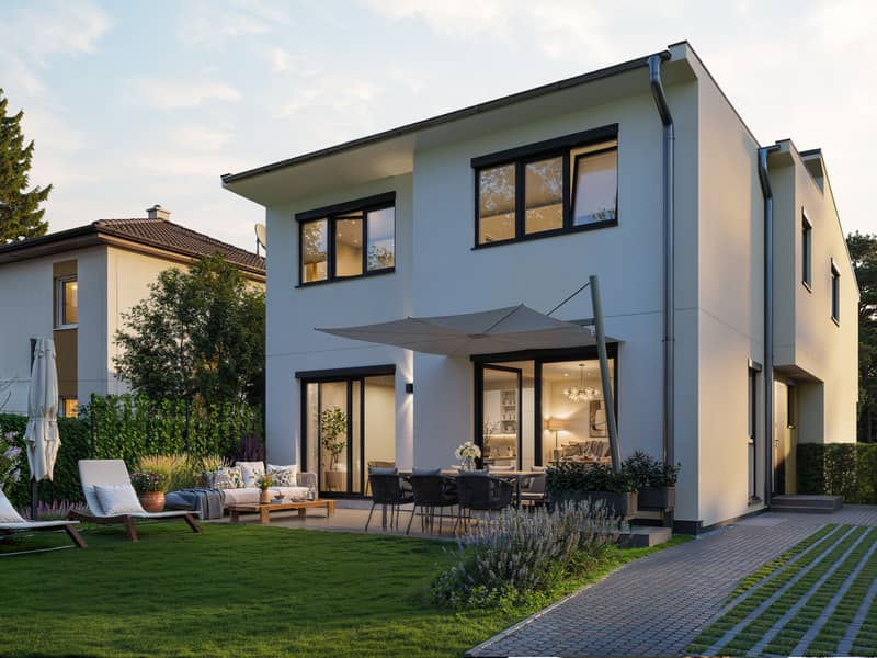 Apartment with private garden and parking