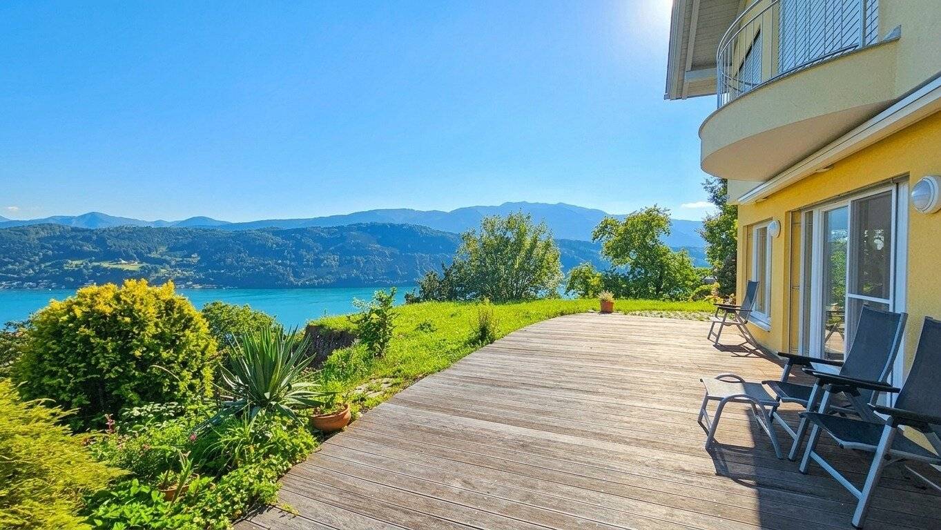 Postkartenblick auf den Millstättersee, exklusive 6-Zi-Villa in Millstatt.