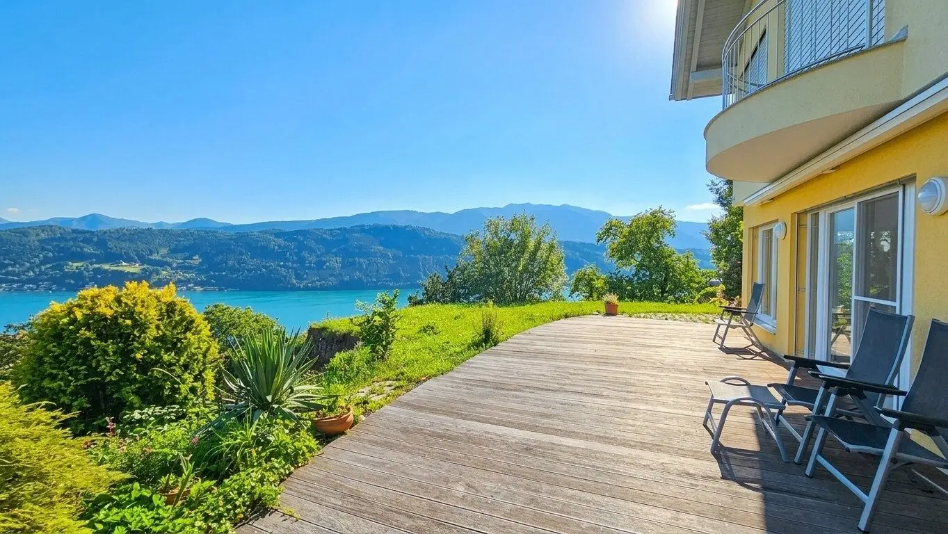 Postkartenblick auf den Millstättersee, exklusive 6-Zi-Villa in Millstatt.