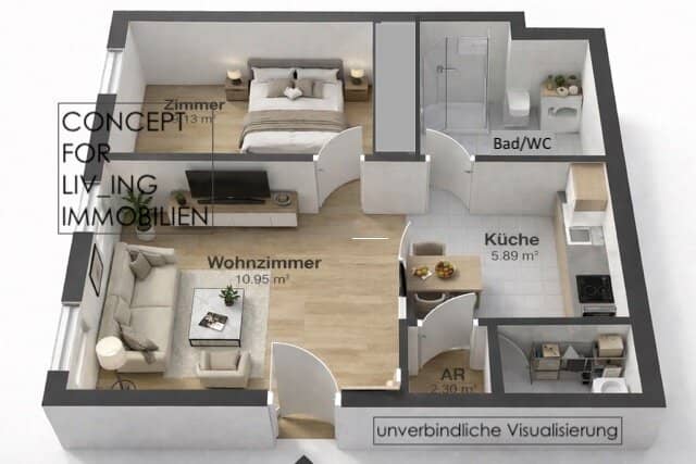 Exclusive 32m2 2-room apartment. Garage. First occupancy /// Available: from SUMMER 2026. Ideal investment property