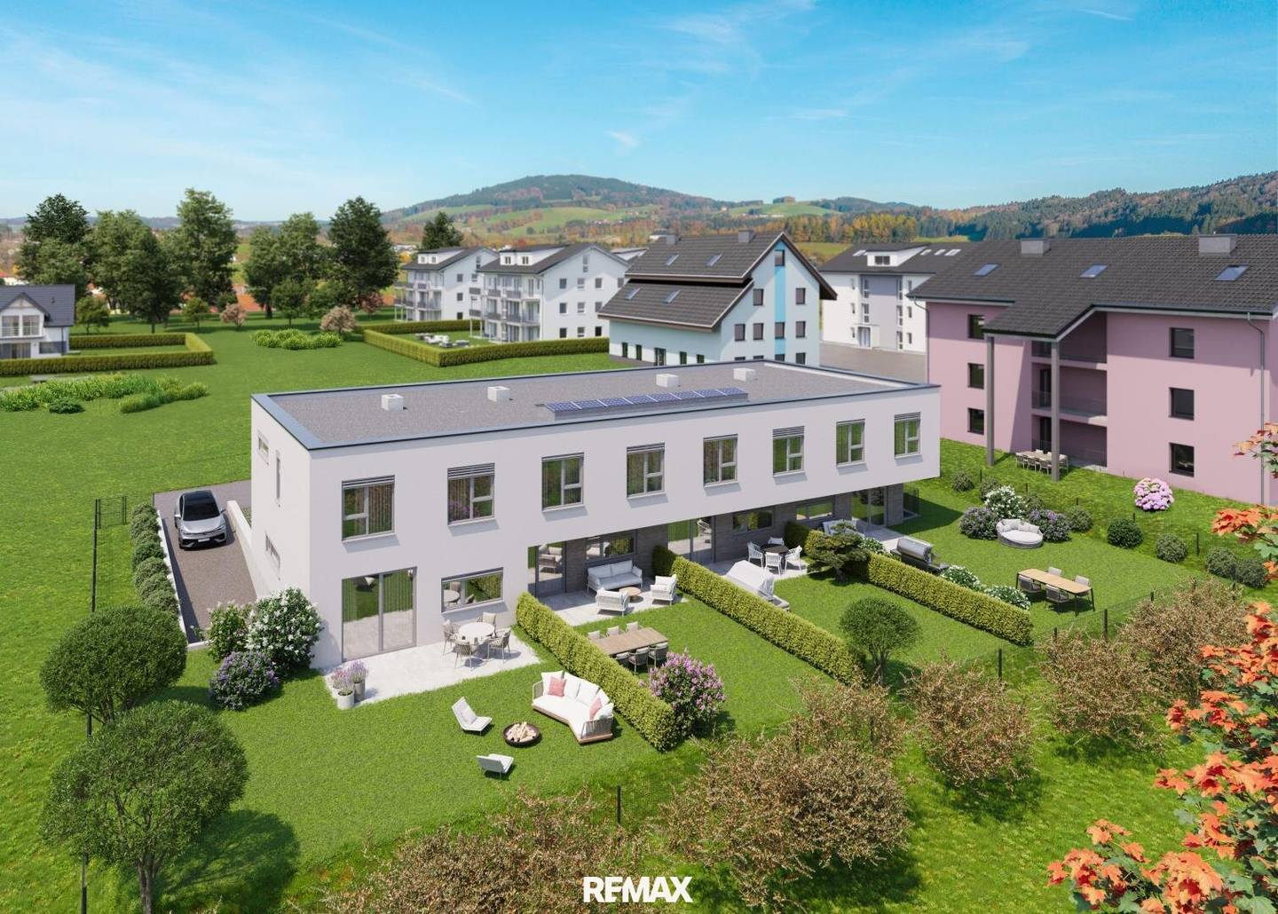 SonnenQuartier 1.0 - Eckreihenhaus mit großem Garten und Tiefgarage in Neumarkt am Wallersee
