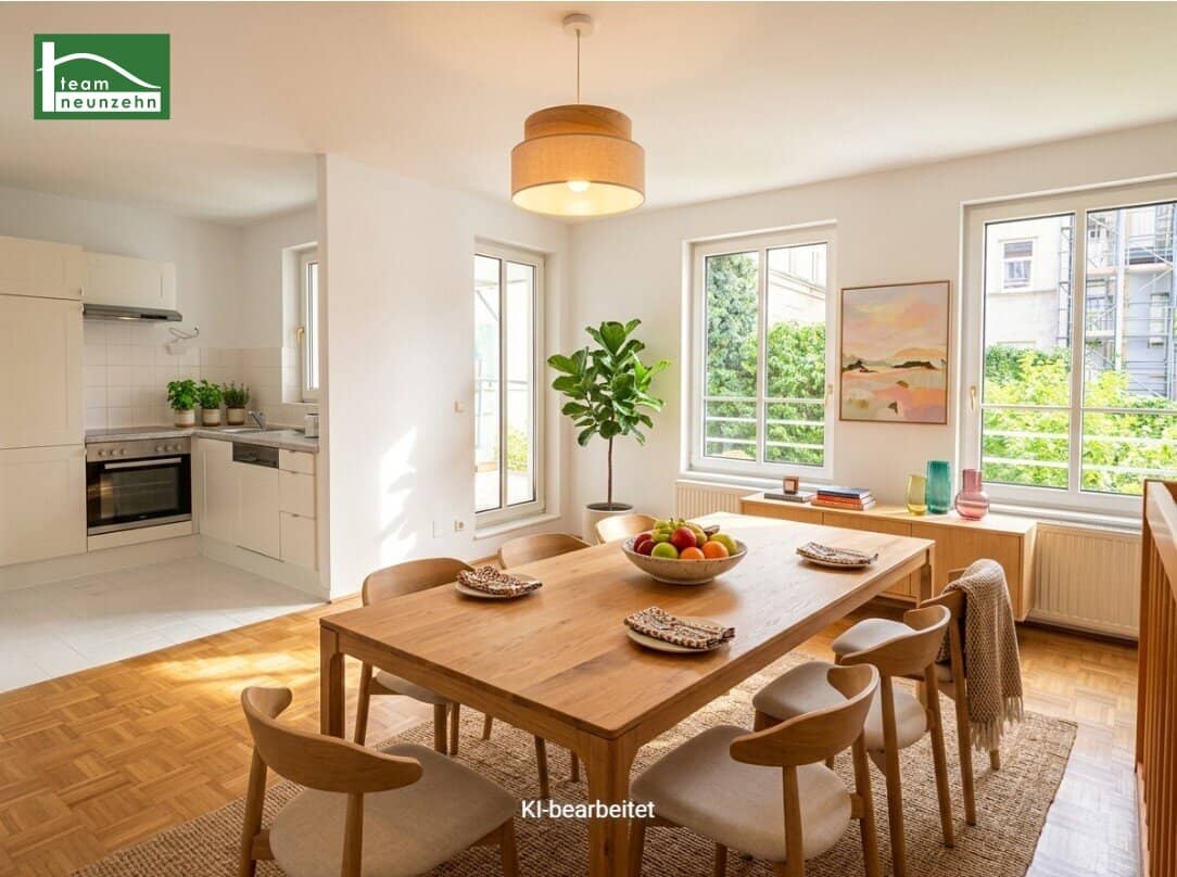 Maisonette with loggia and terrace – 4 rooms with shared garden use and underground garage in 1180 Vienna