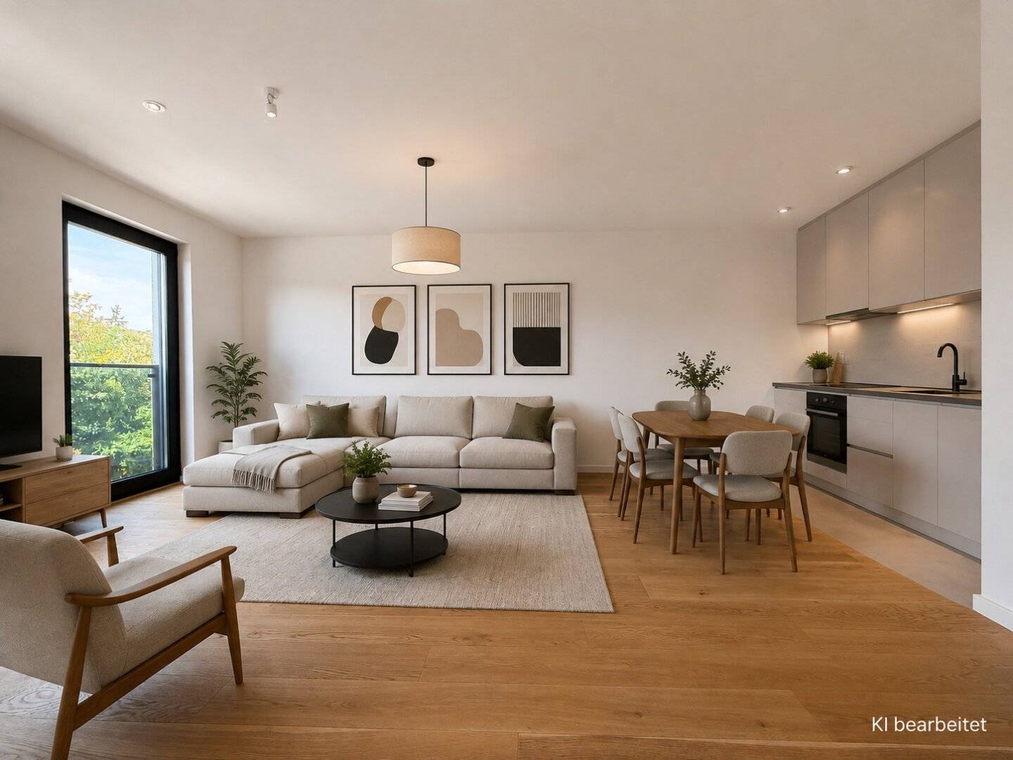 Modern 2-room apartment, 2nd floor, barrier-free and with green view in the 21st district