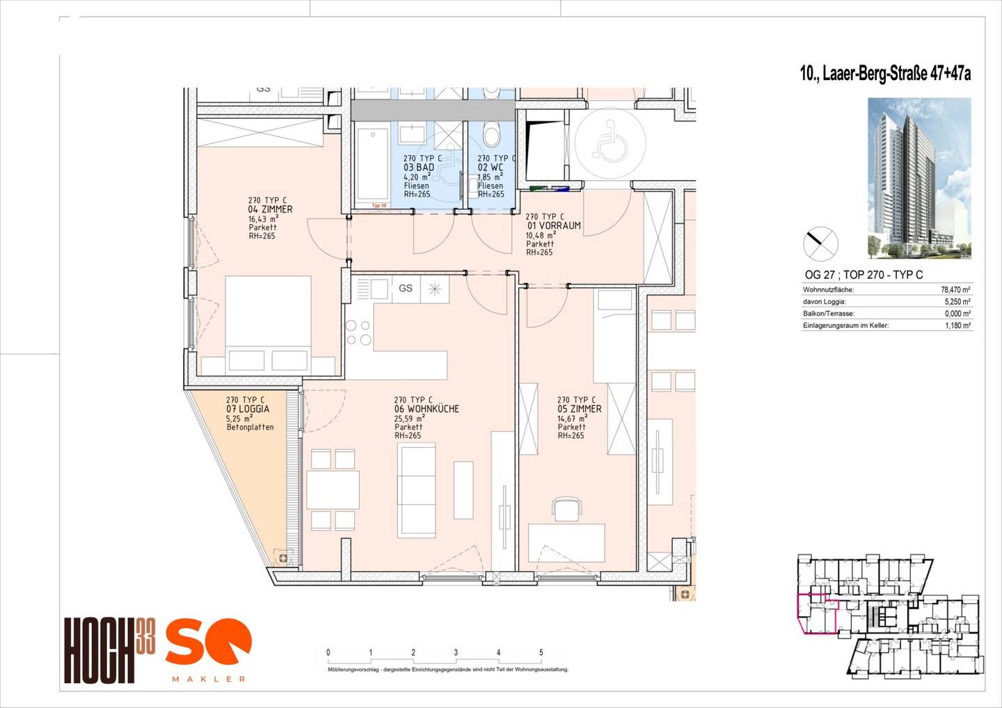 # SQ - HOCH33 - Living with panoramic view in Vienna's highest residential building