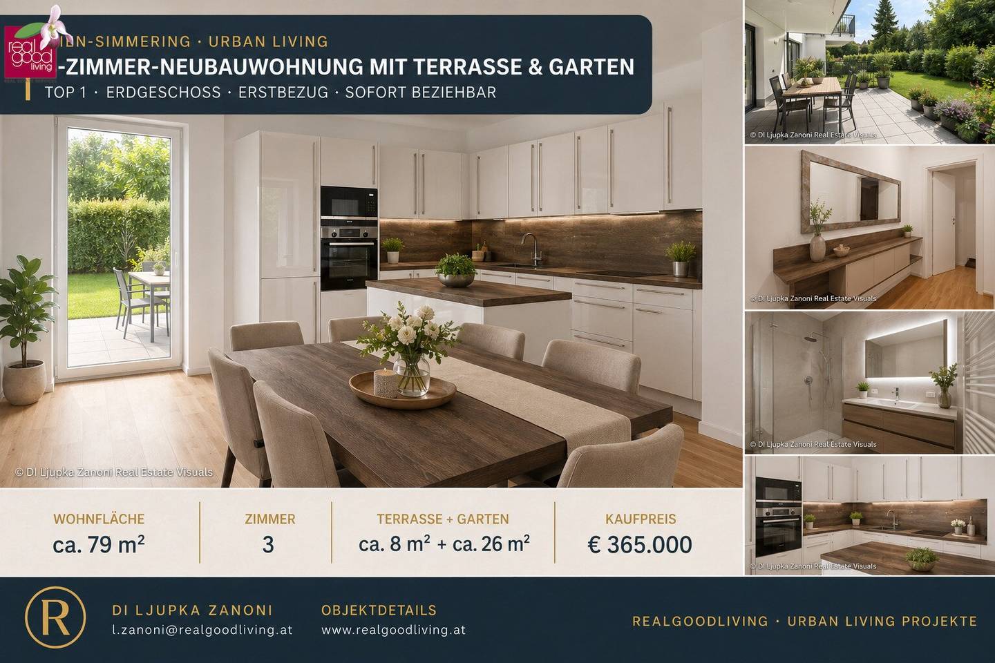 NEUBAU-INVESTMENTPAKET: 5 WOHNUNGEN + 3 STELLPLÄTZ
